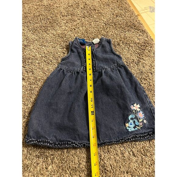 Blues Clues Vintage Y2K Denim Dress 3T 2002 Viacom Embroidery - Picture 6 of 7